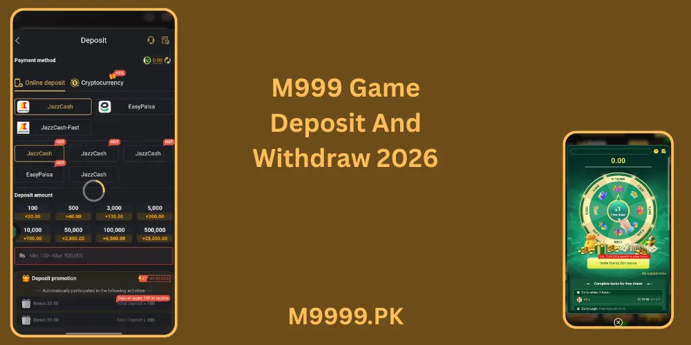 M999 Game Deposit And Withdraw