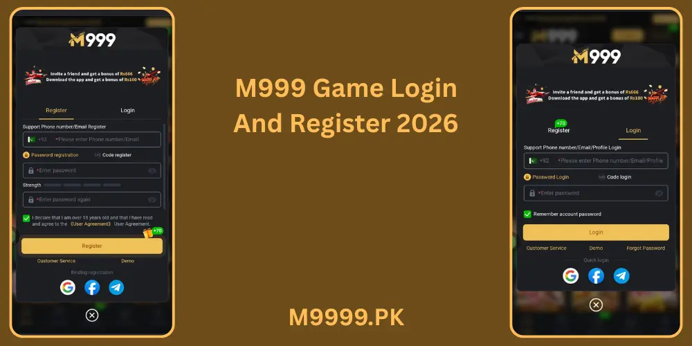 M999 Game Login And Register