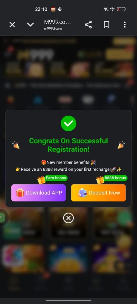 M999 Game Welcome Bonus