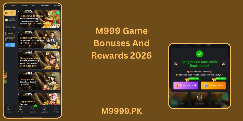 M999 Game bonuses And Rewards