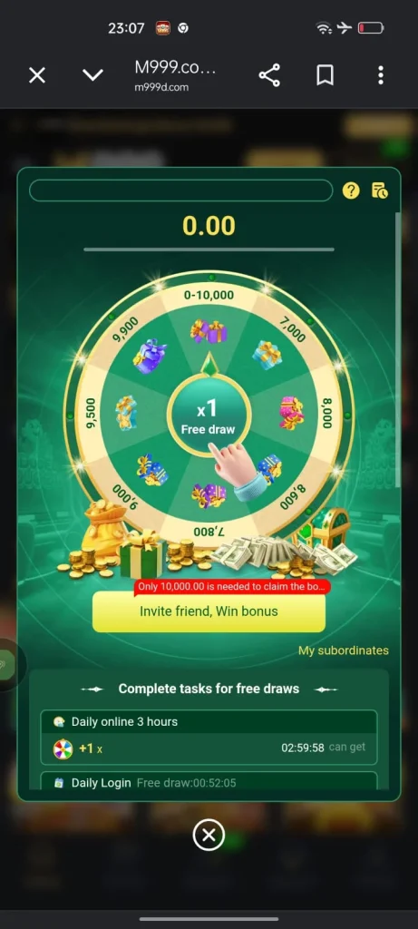 M999 Lucky Wheel
